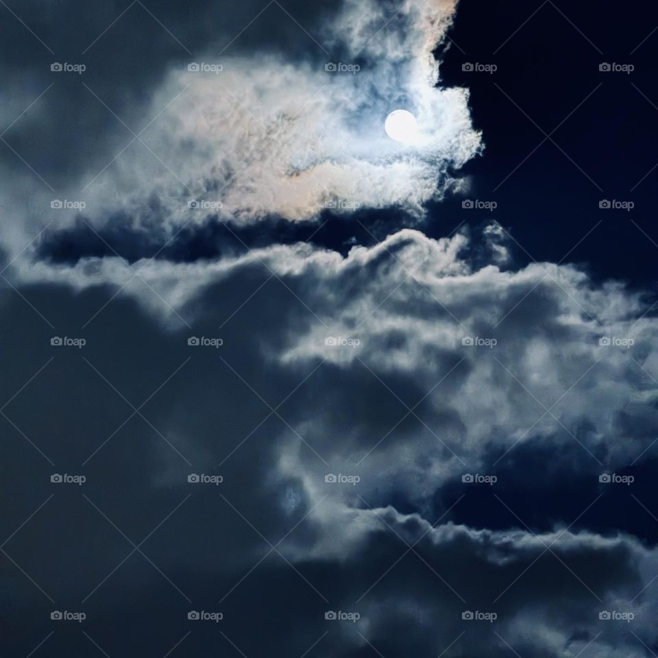 Cloudy Night Sky