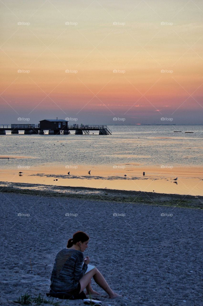 Sunset at the beach