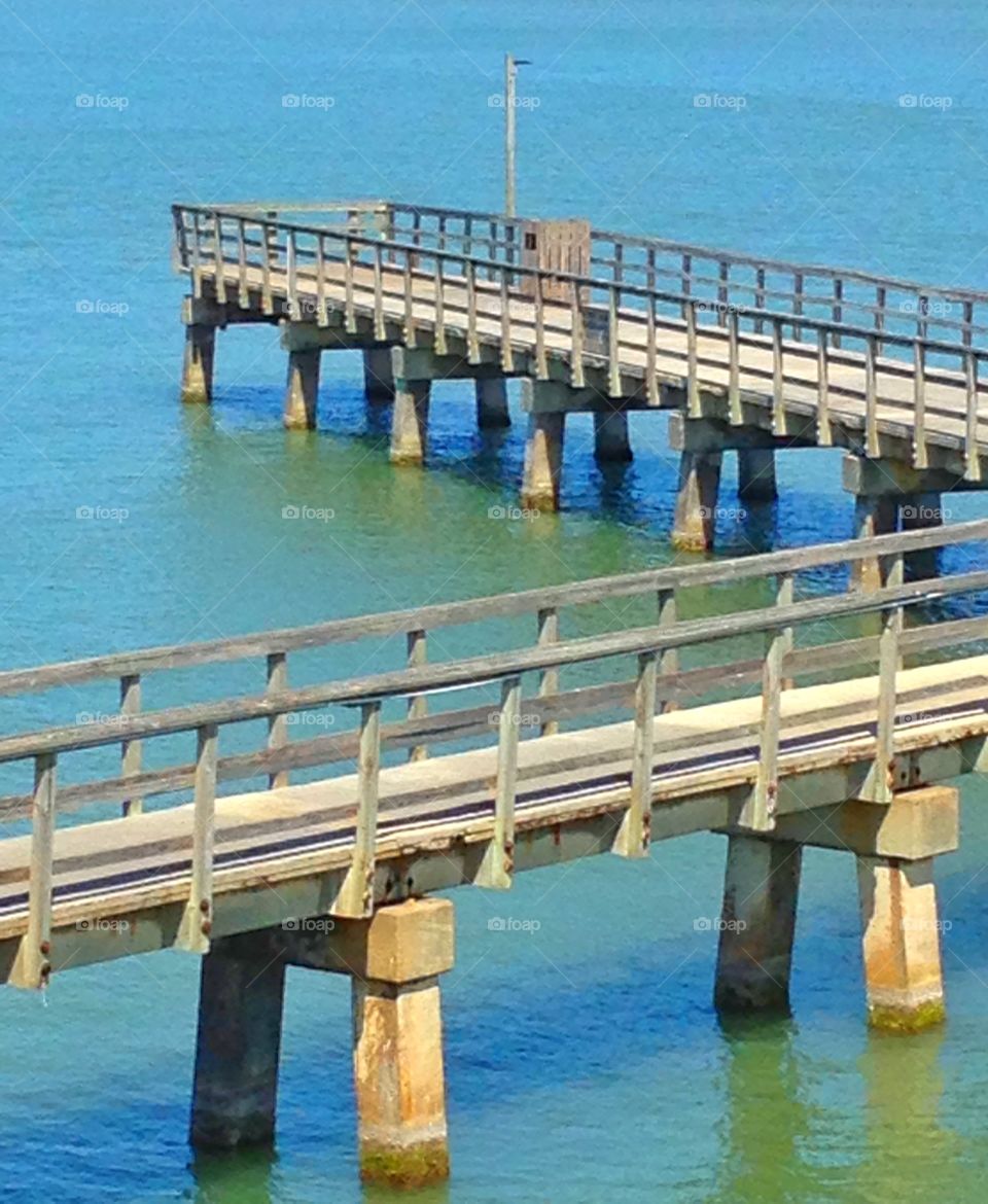 Boardwalk in Port Aransas, Texas. 