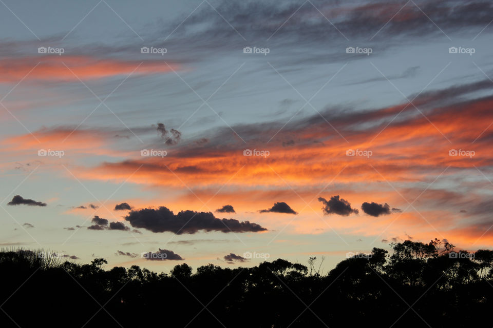 Sunset whilst camping