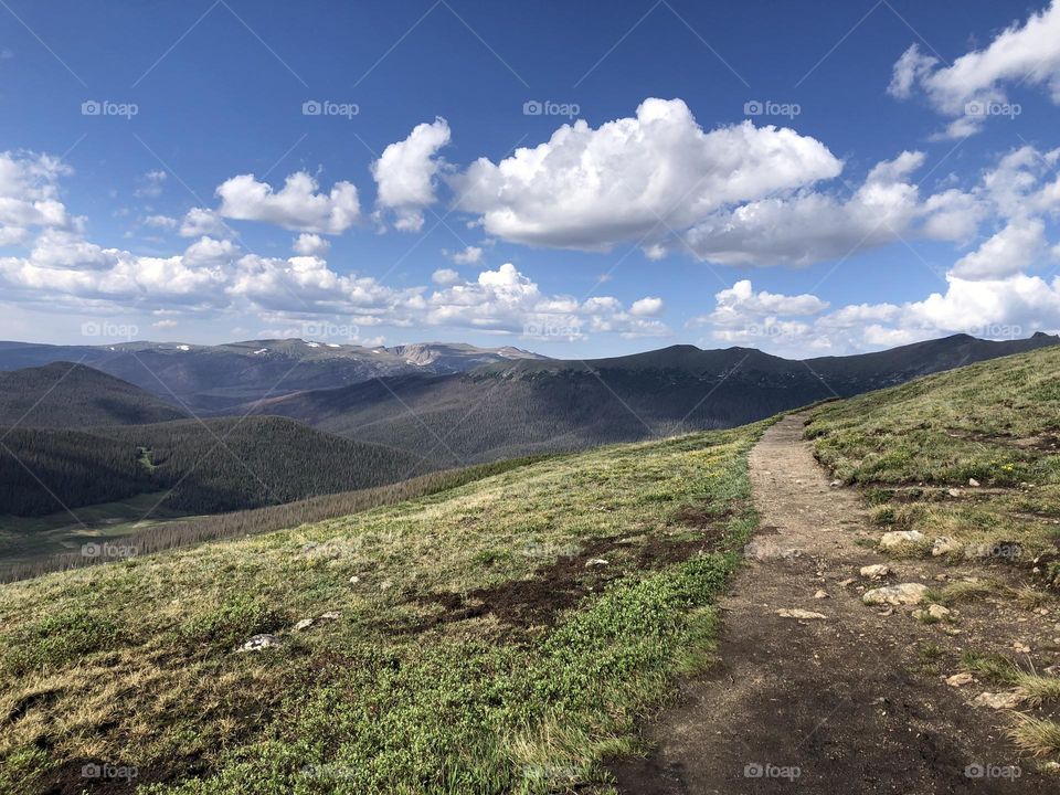 A path high in the mountains of Rocky Mountain National Park. 