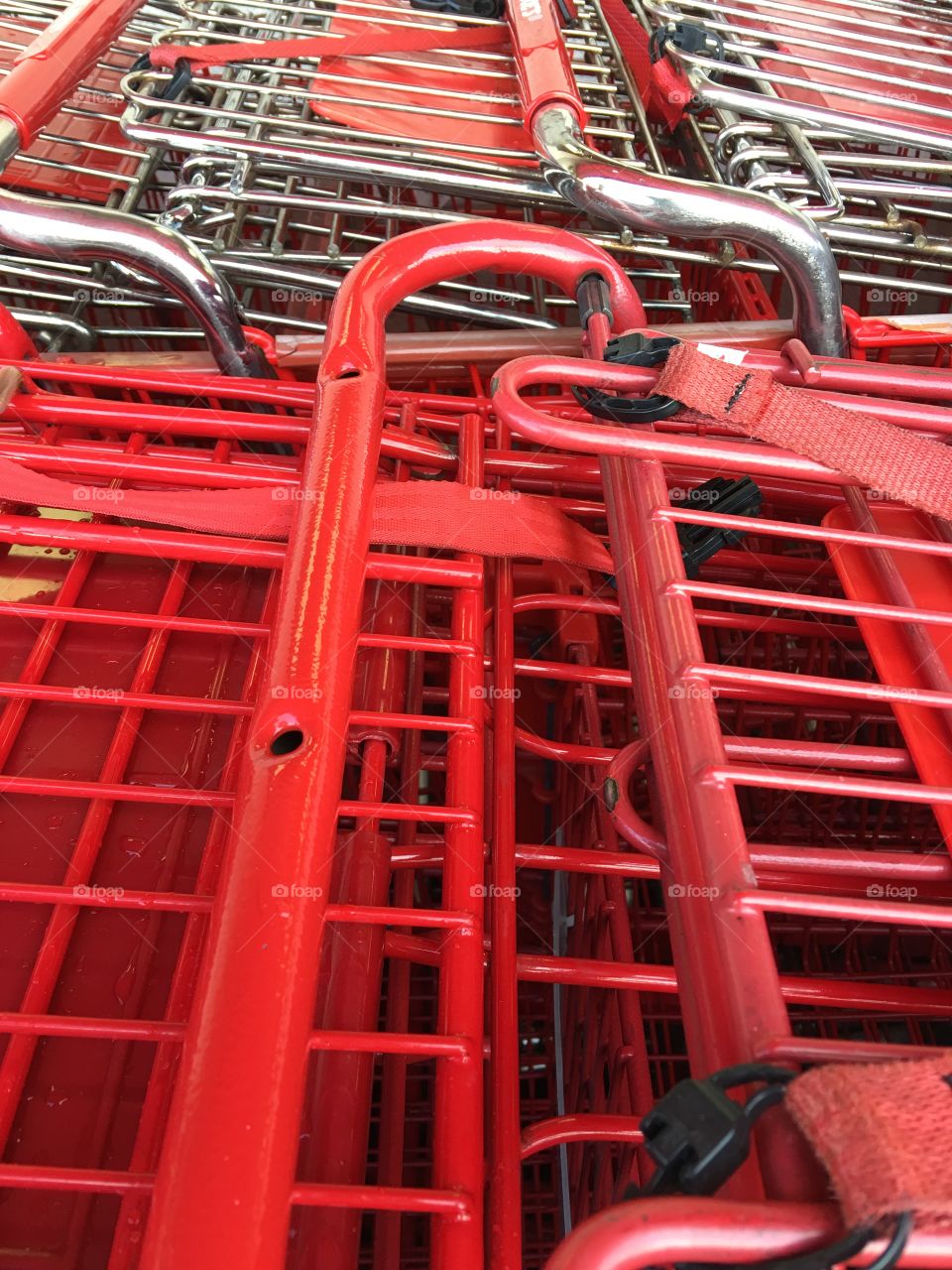 Close up shopping carts 