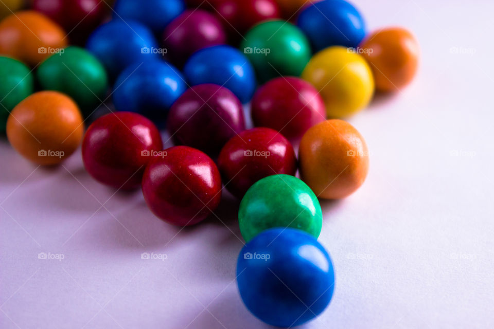round colorful candy
