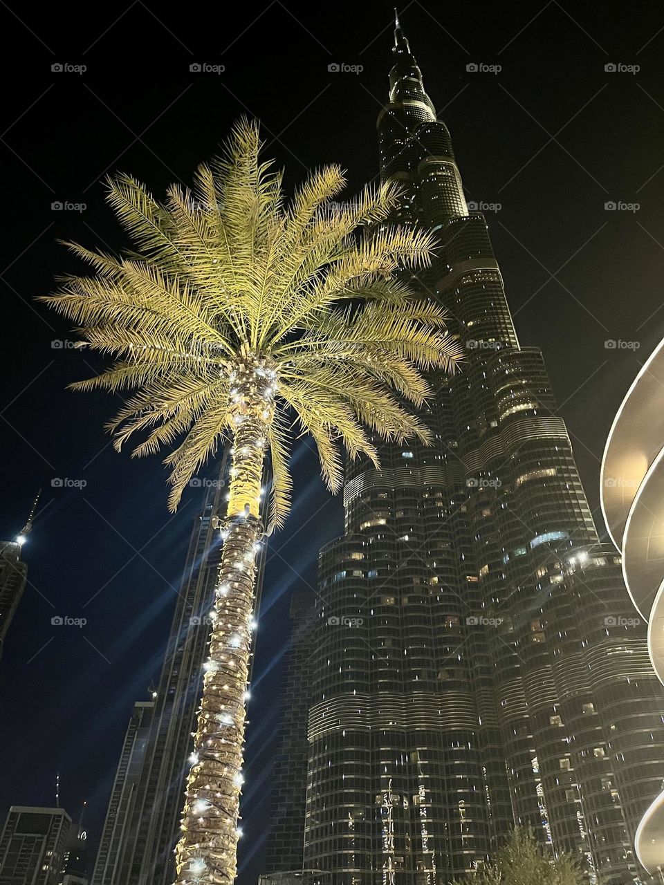 Burj Khalifa at night 