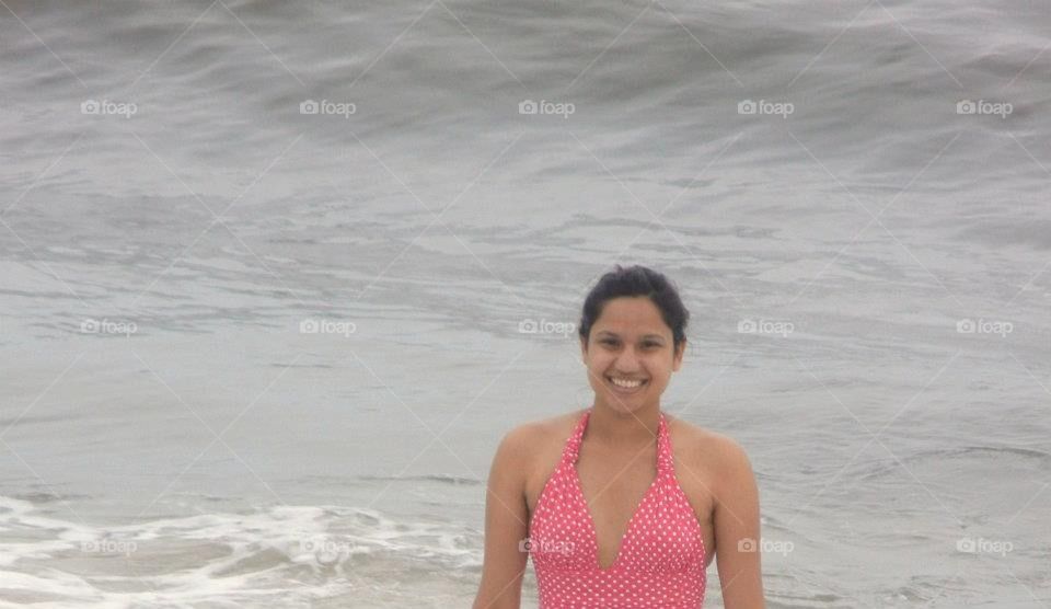 woman at the beach