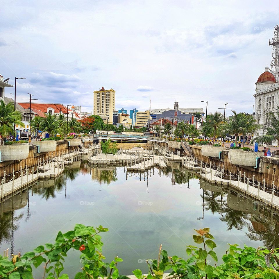 landscape, old town in Indonesia