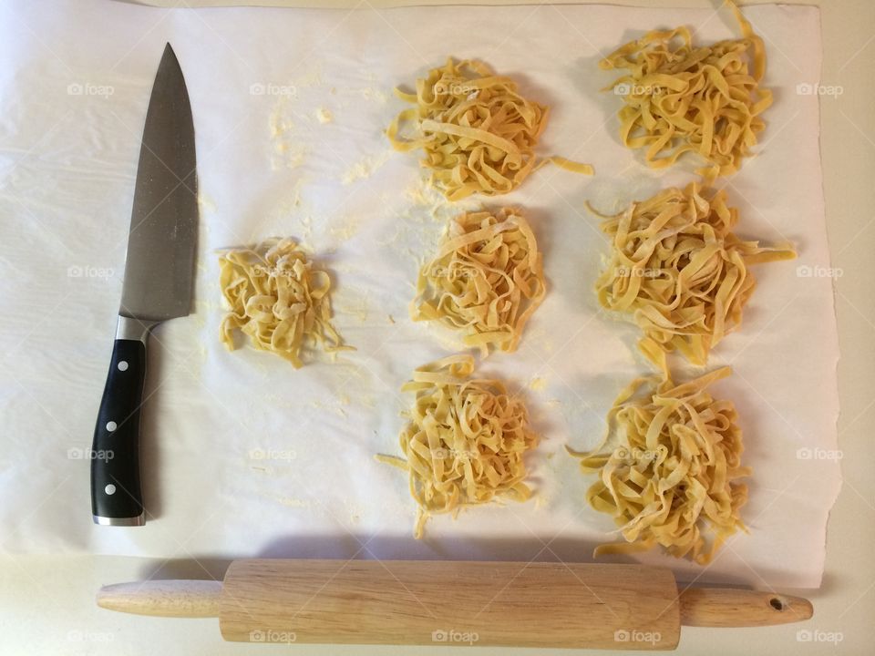 Homemade fettuccine 