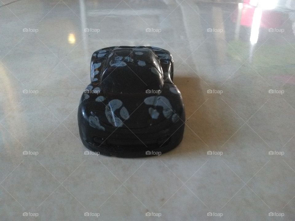 Black Toy Car, Front View
