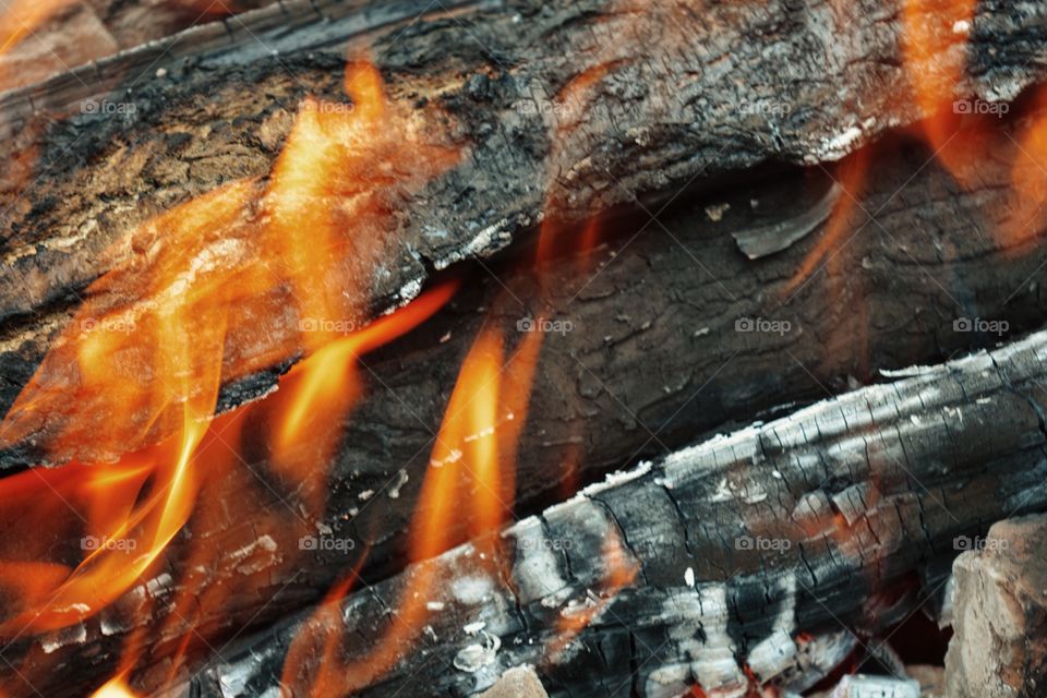 Closeup of campfire