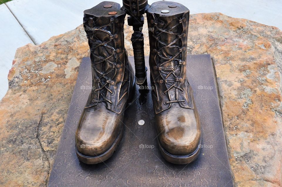 Bronze soldier boots