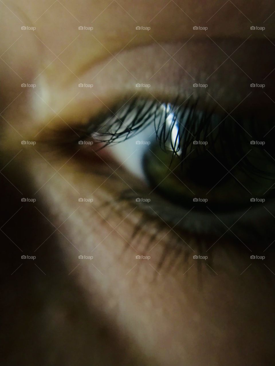 This is the very nice photo shot with a macro lens of My eye and it really brings out the details and the eyelashes