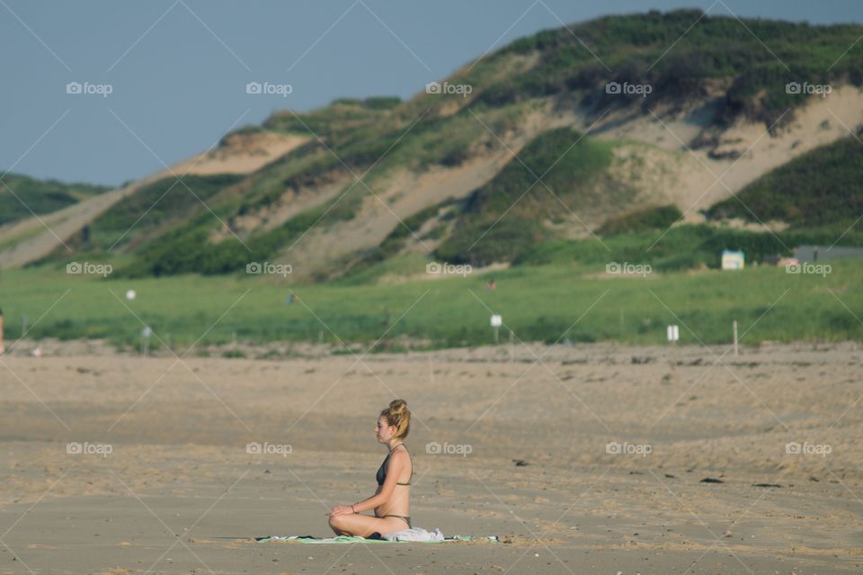 Meditation on the beach 