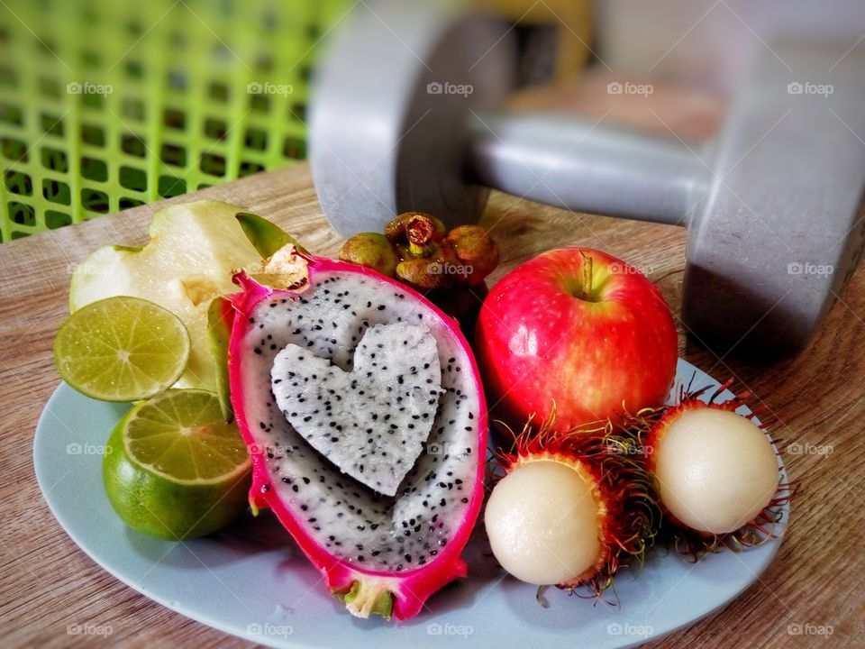 Fruit for good health.