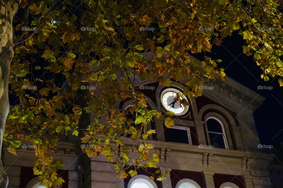 The entrance of station at night ( in front of the Perth Railway Station).