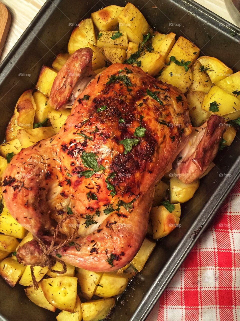 Delicious chicken with potatoes