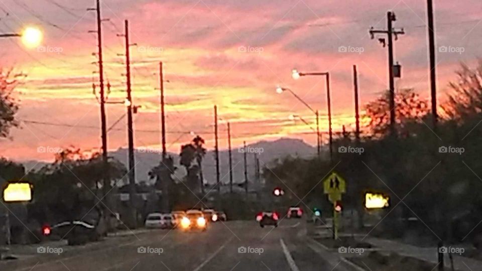 Phoenix skyline at dusk