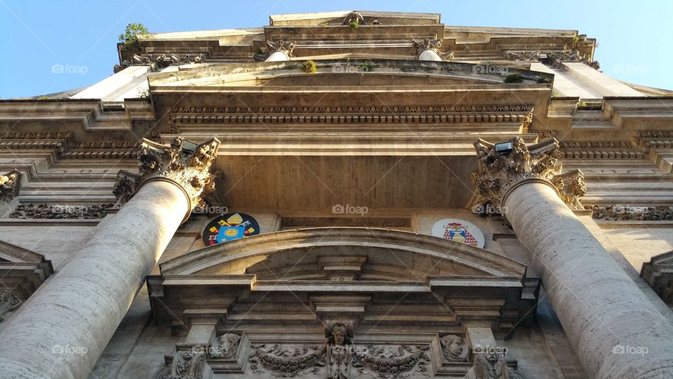 building facade. traveling around italy. rome