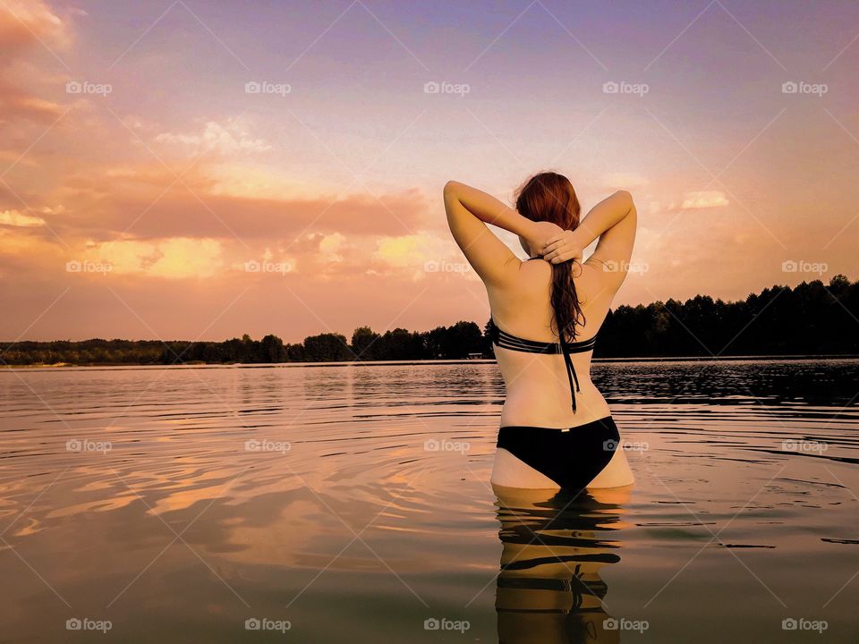 Sunset over the Lake