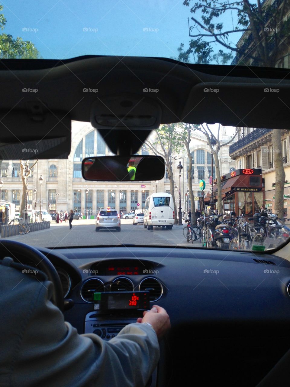 10th Arrondissement . Paris in a Taxi