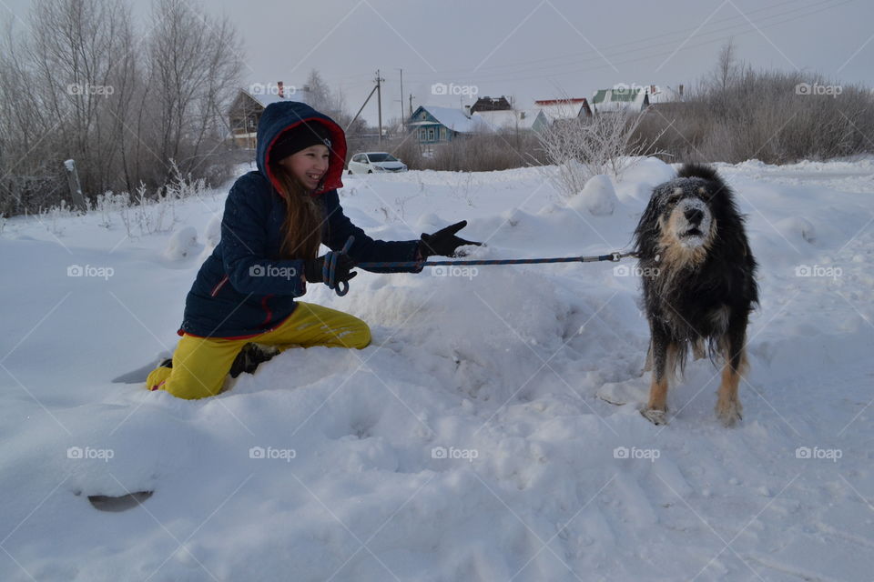 Winter activities outside