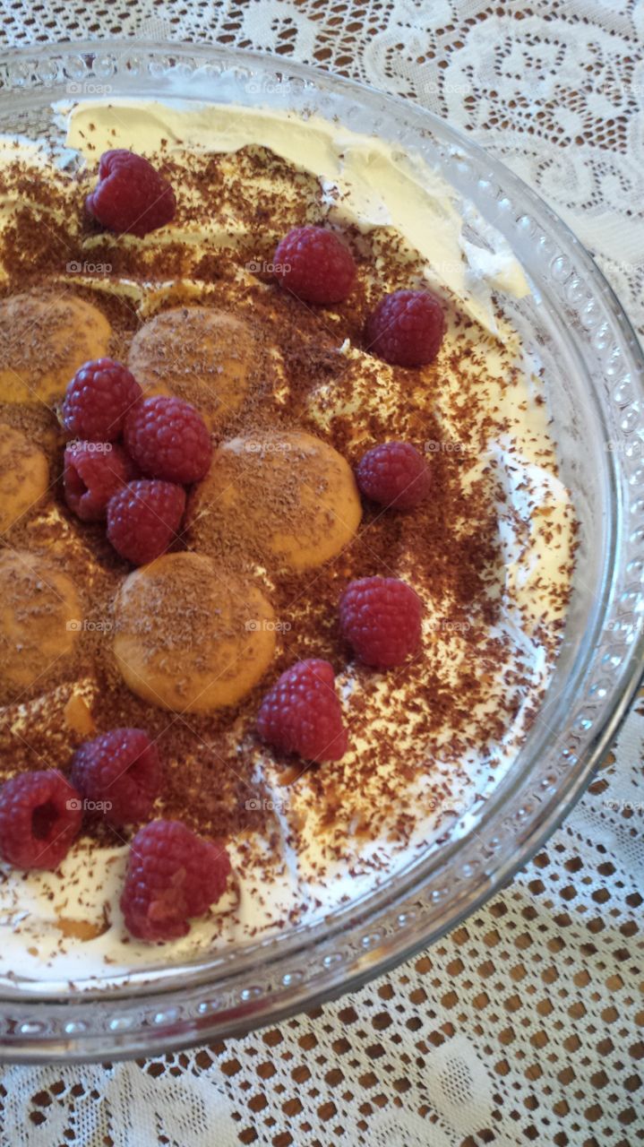 Tiramisu Bowl Dessert. Delicious dessert made for a family dinner party