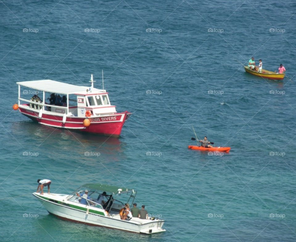 lanchas en mar de Buzios