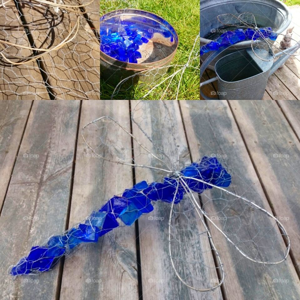 dragonfly lade of wire and glass