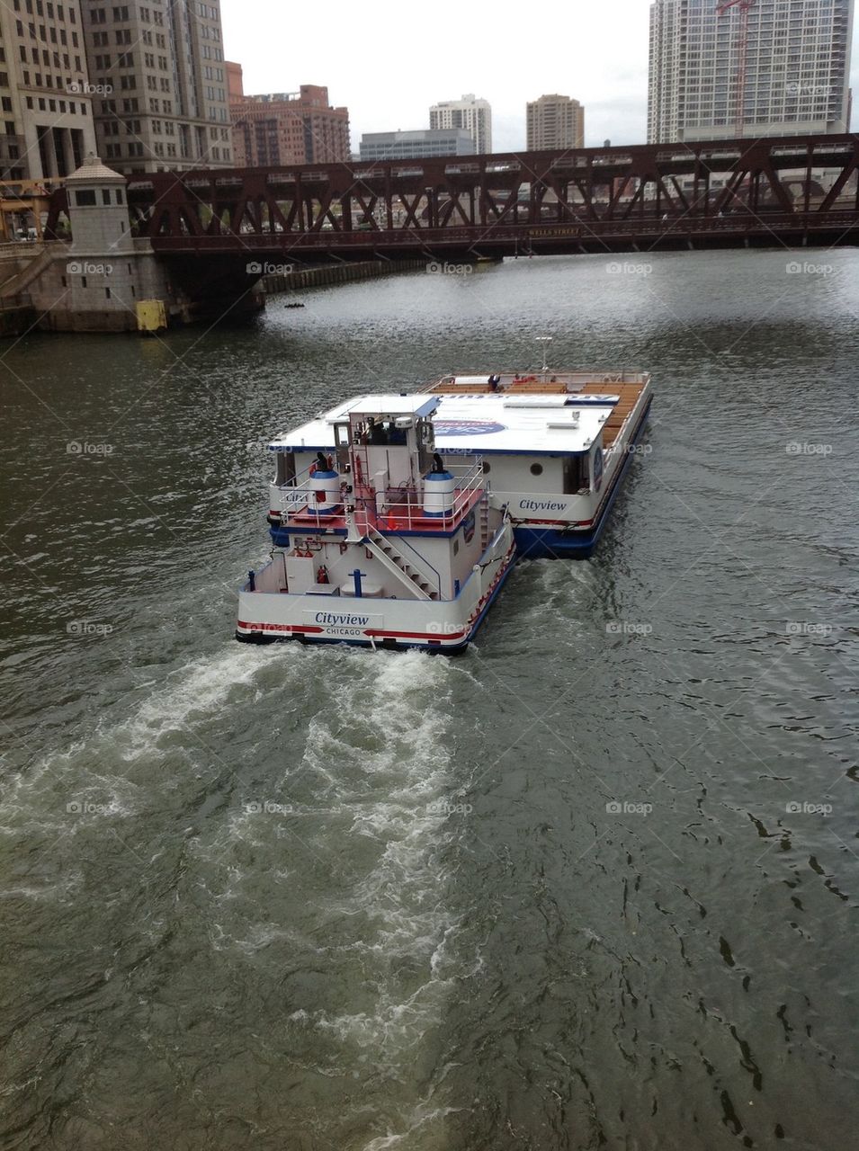 Boat in Chicago River