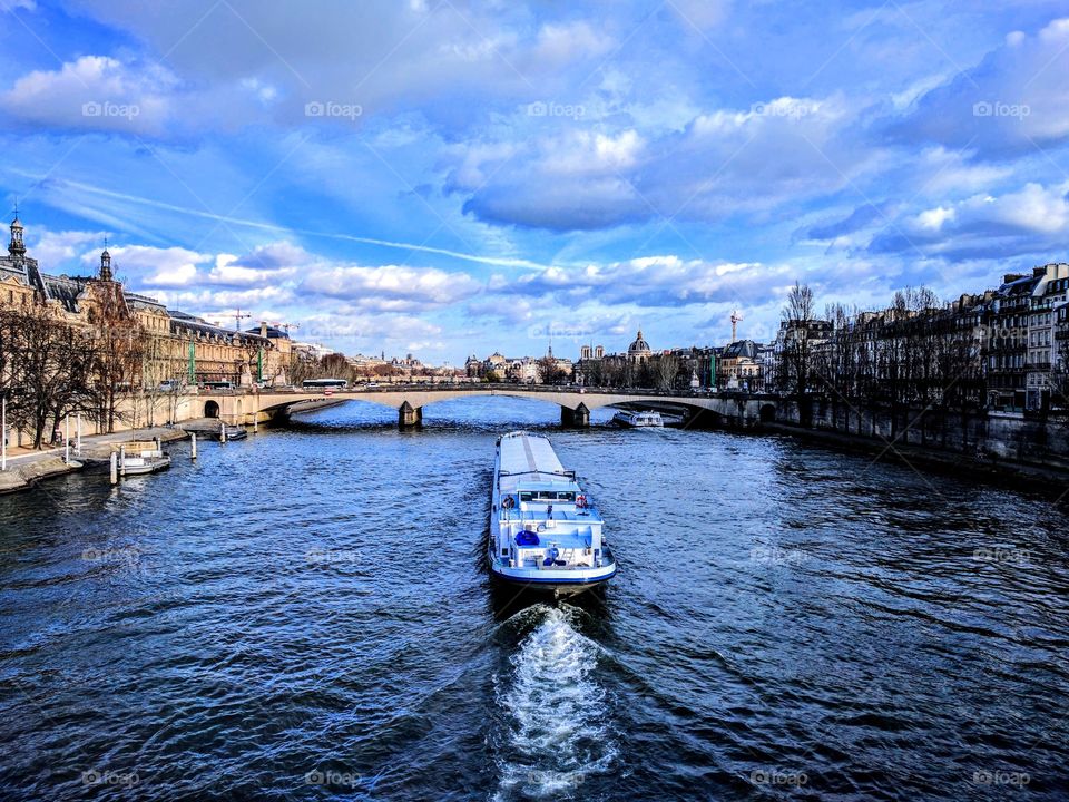 Seine in March, near the Louvre.