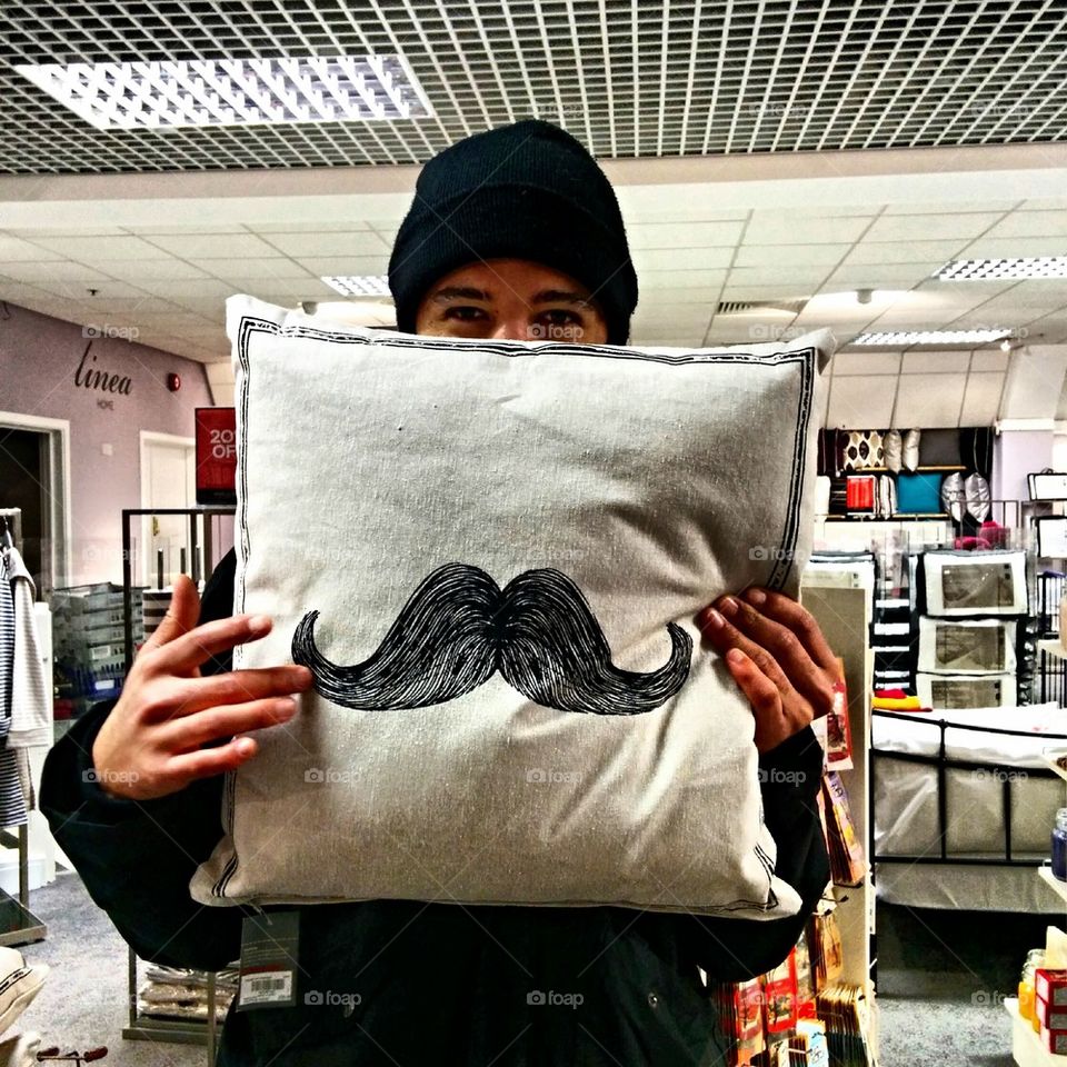 moustache pillow