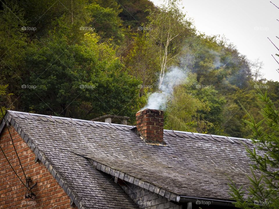 a smoking chimney