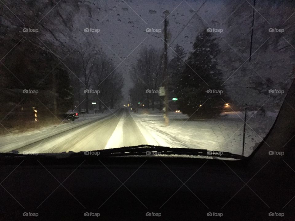 Snowy drive 