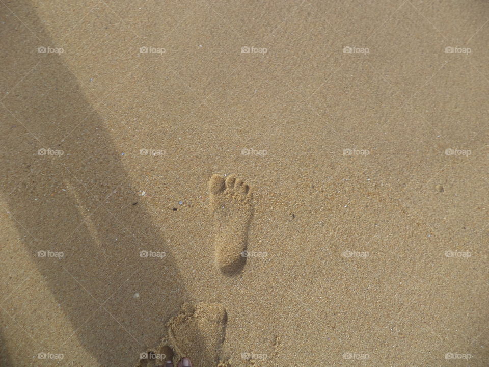 Beach, Sand, Footprint, Desert, Seashore