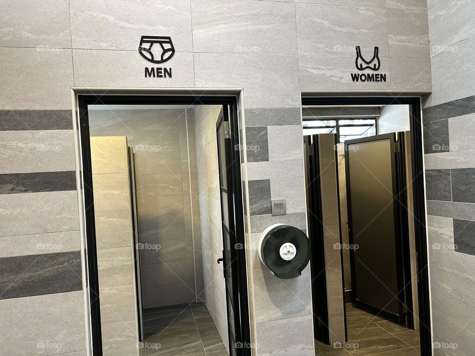 Public toilets funny label