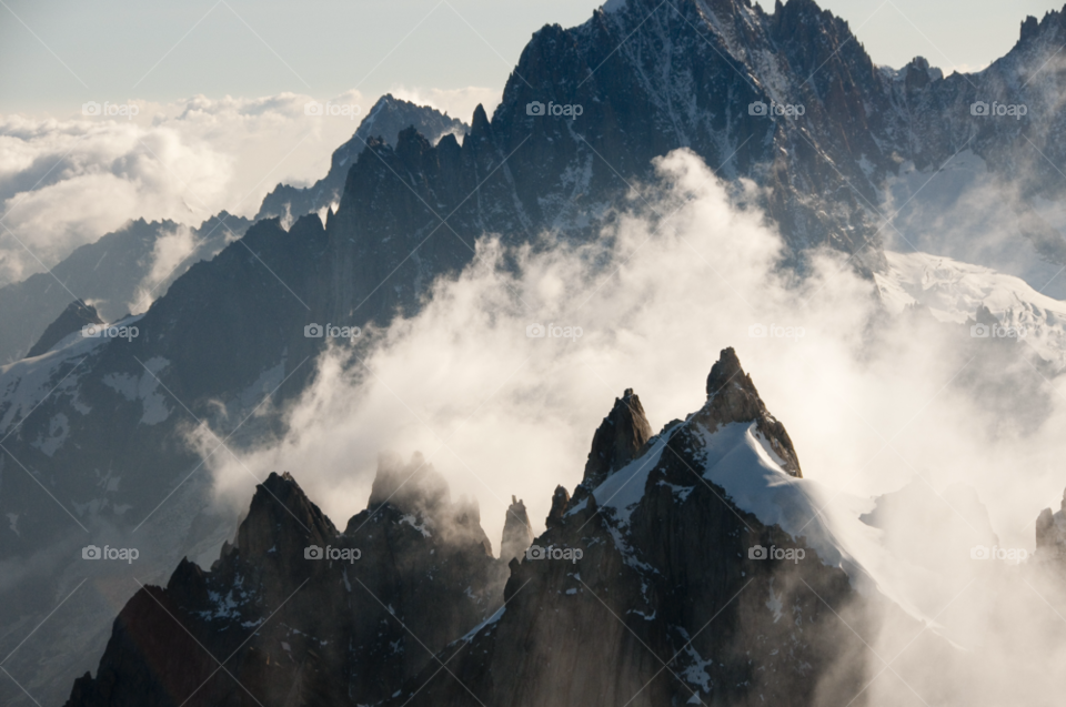 mont blanc chamonix france clouds cliffs swiss alps by bobmanley