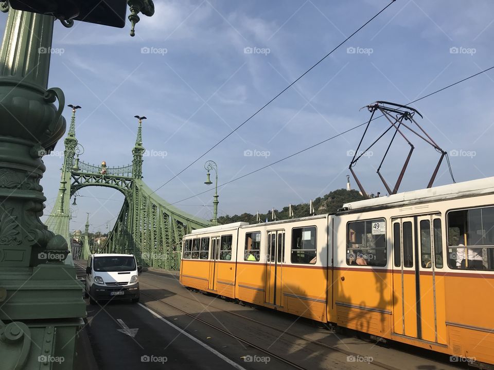 Tram crossing Bridges 