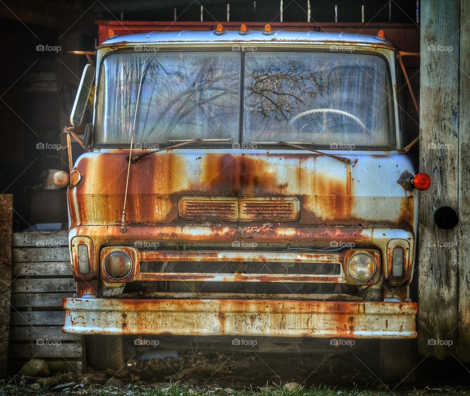 Rusted old truck