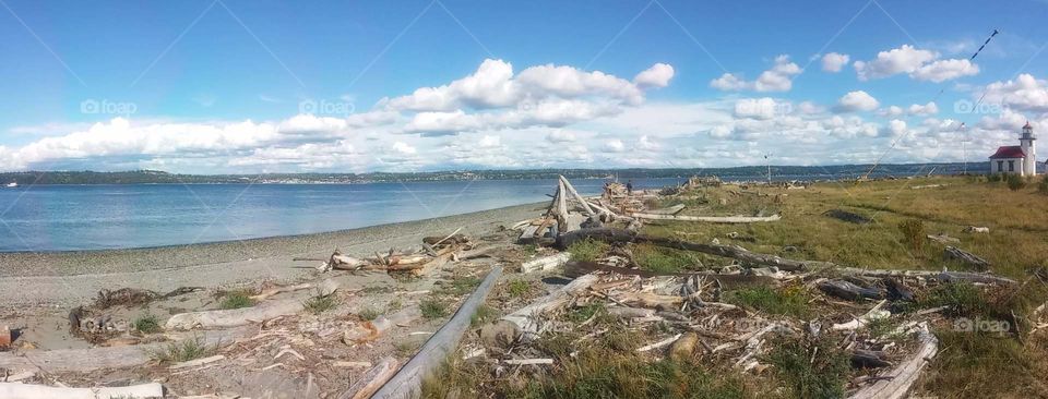 Panoramic view of a sea