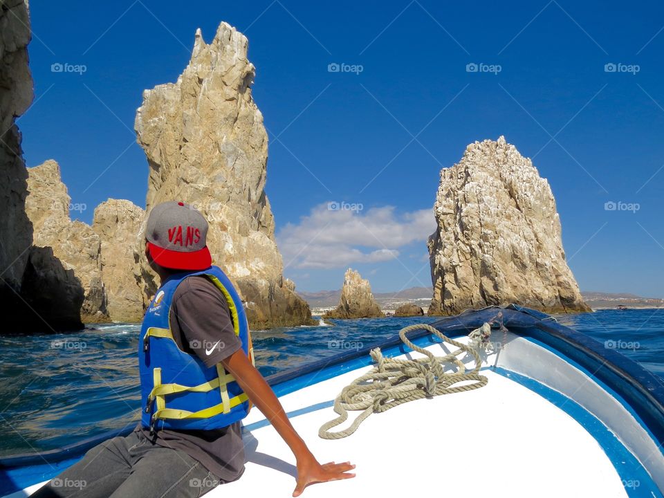 Boat tour at Land's End, Cabo San Lucas, Mexico