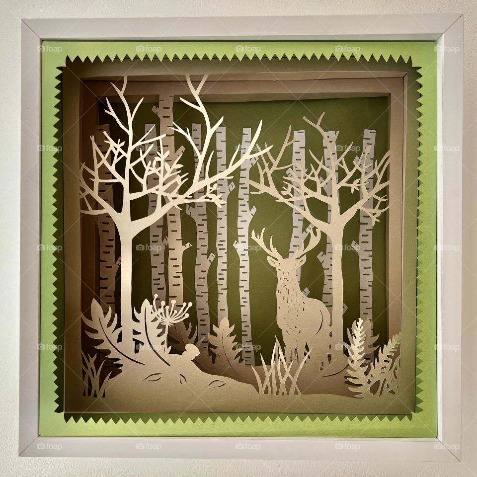 DIY wall decoration paper cutting frame