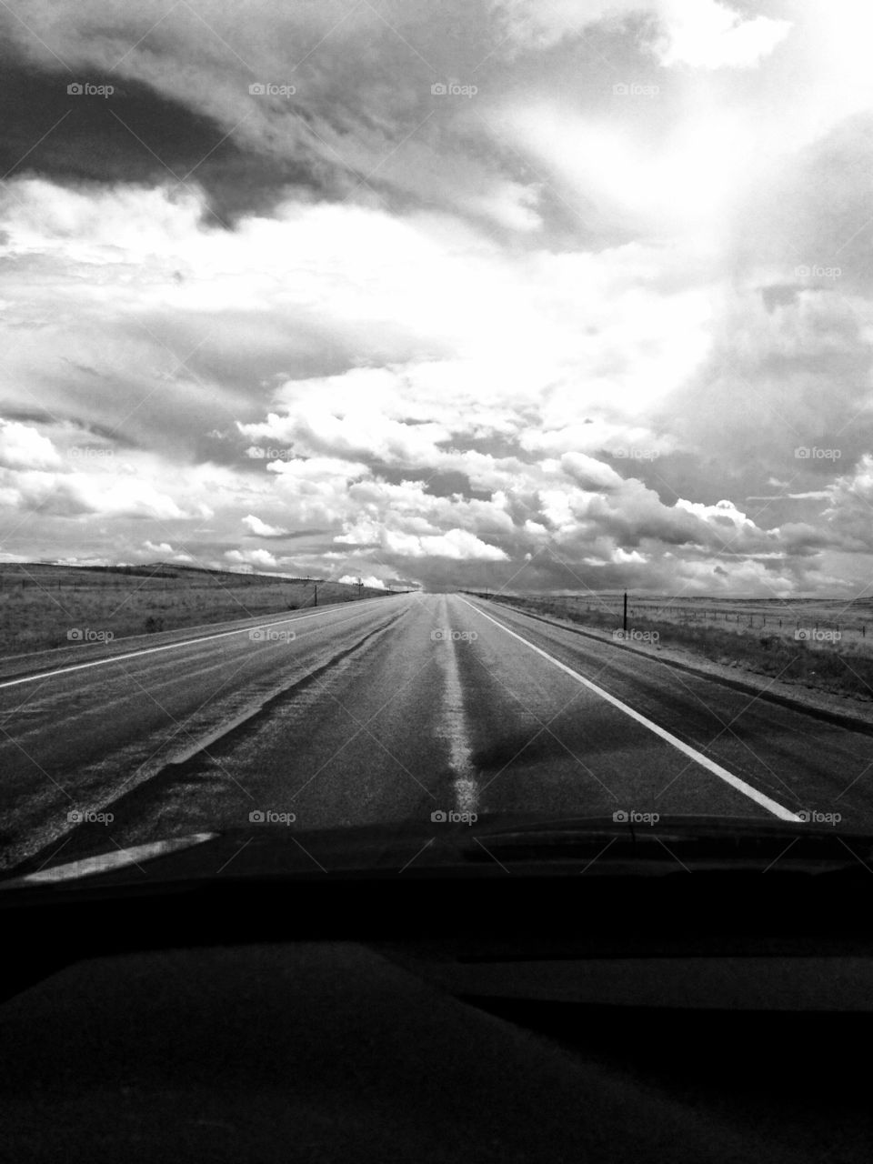 Highway byway. Empty highway