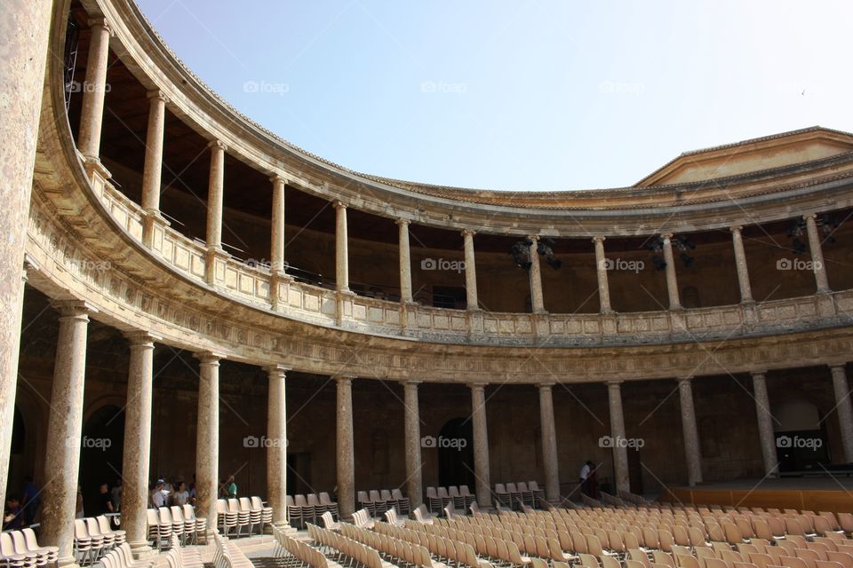 Open air concert and theatre hall at Alhambra palace, Spain