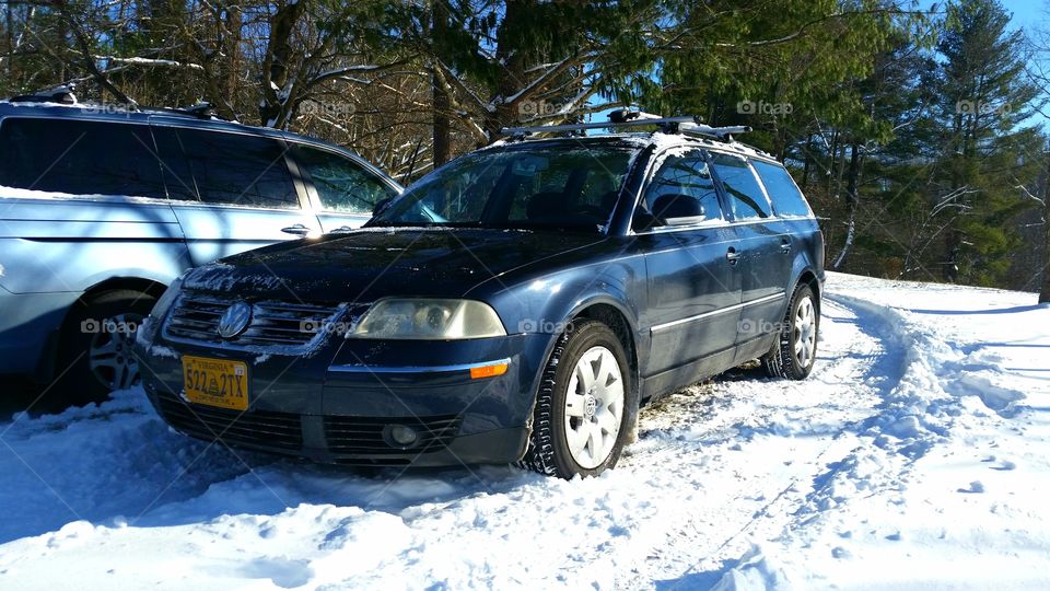 Volkswagen Passat having a snow day