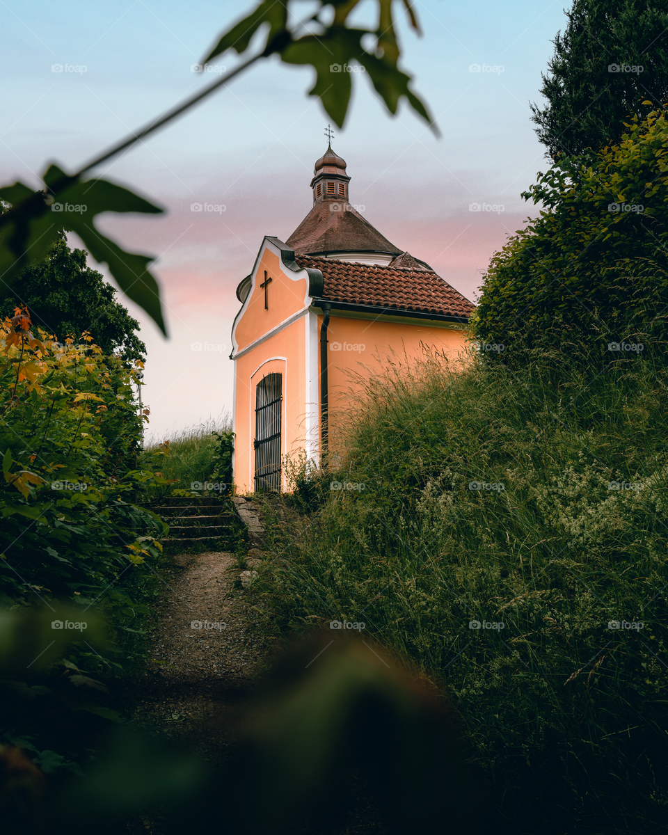 A chapel on a cemetery 