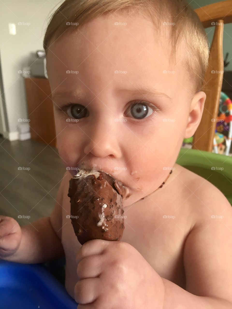 Ice cream on a hot summer day 