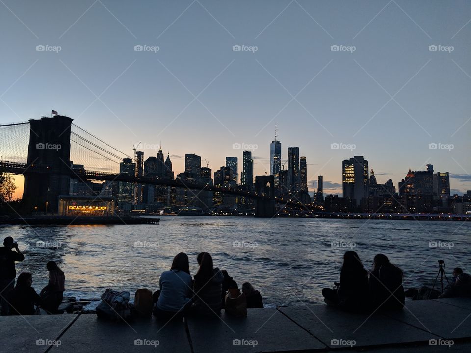 Sunset at Brooklyn Bridge