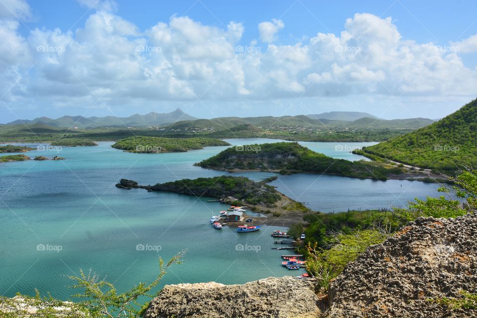 View over St. Martha bay, Curacao