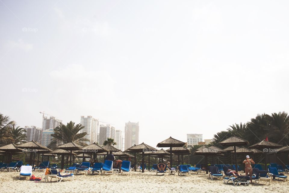 Summer Dubai beach