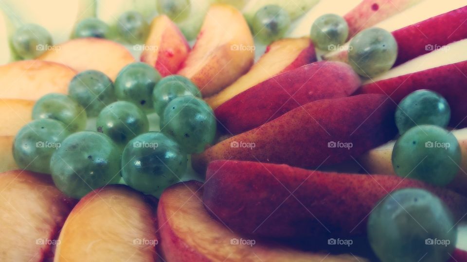 grape, peach,pear
