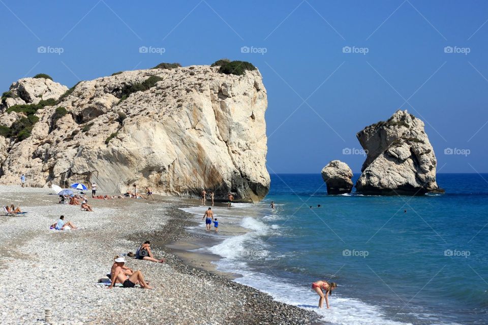 Aphrodite's Rock in Paphos, Cyprus 